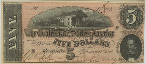 Confederate 5 dollar